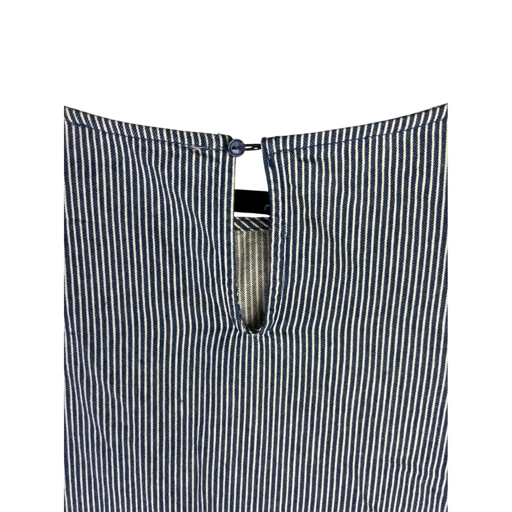 Philosophy Republic Clothing Floral Embroidered Striped Shift Dress Blue White L - Picture 10 of 12